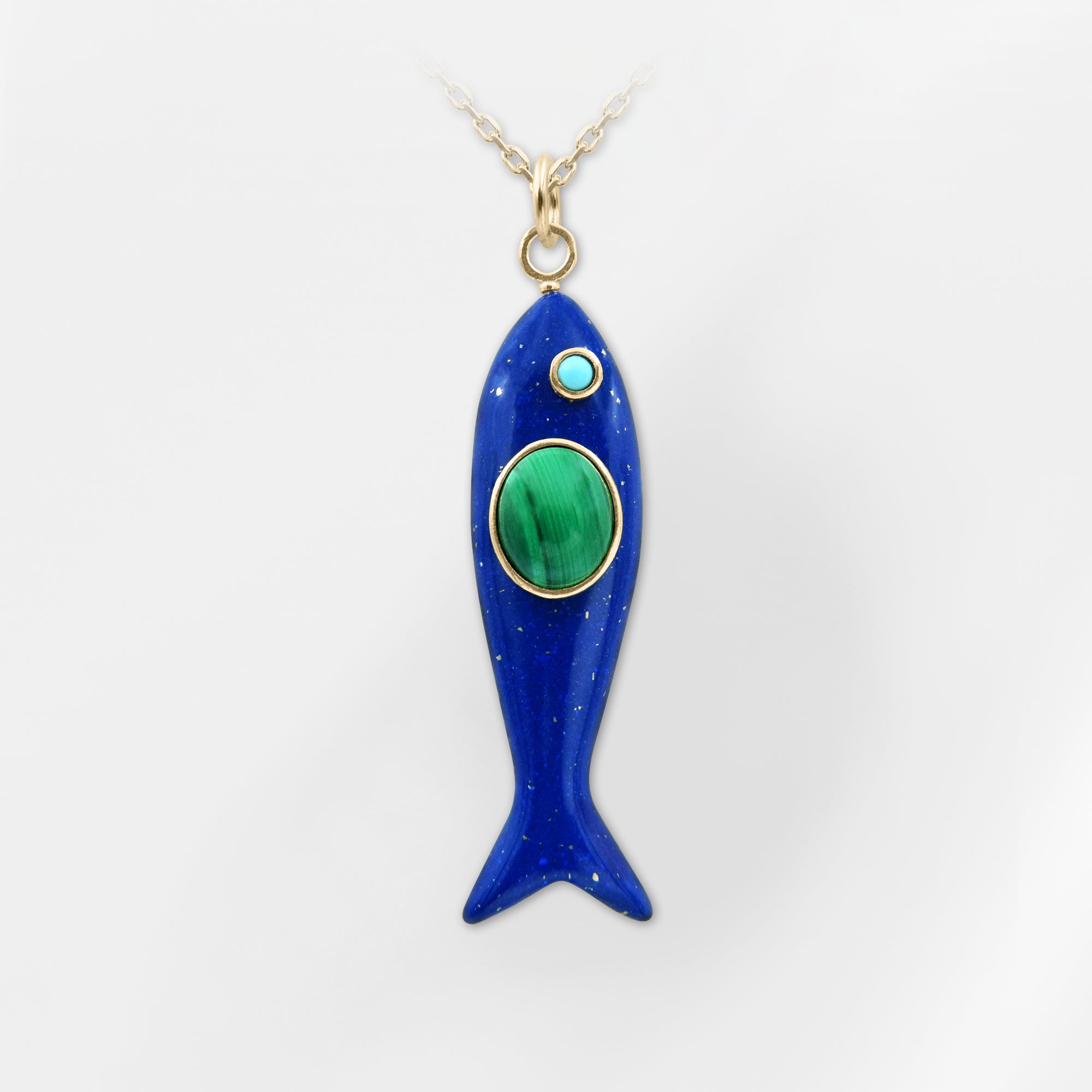 Nerida Fish Necklace · Blue – Helen Georgio