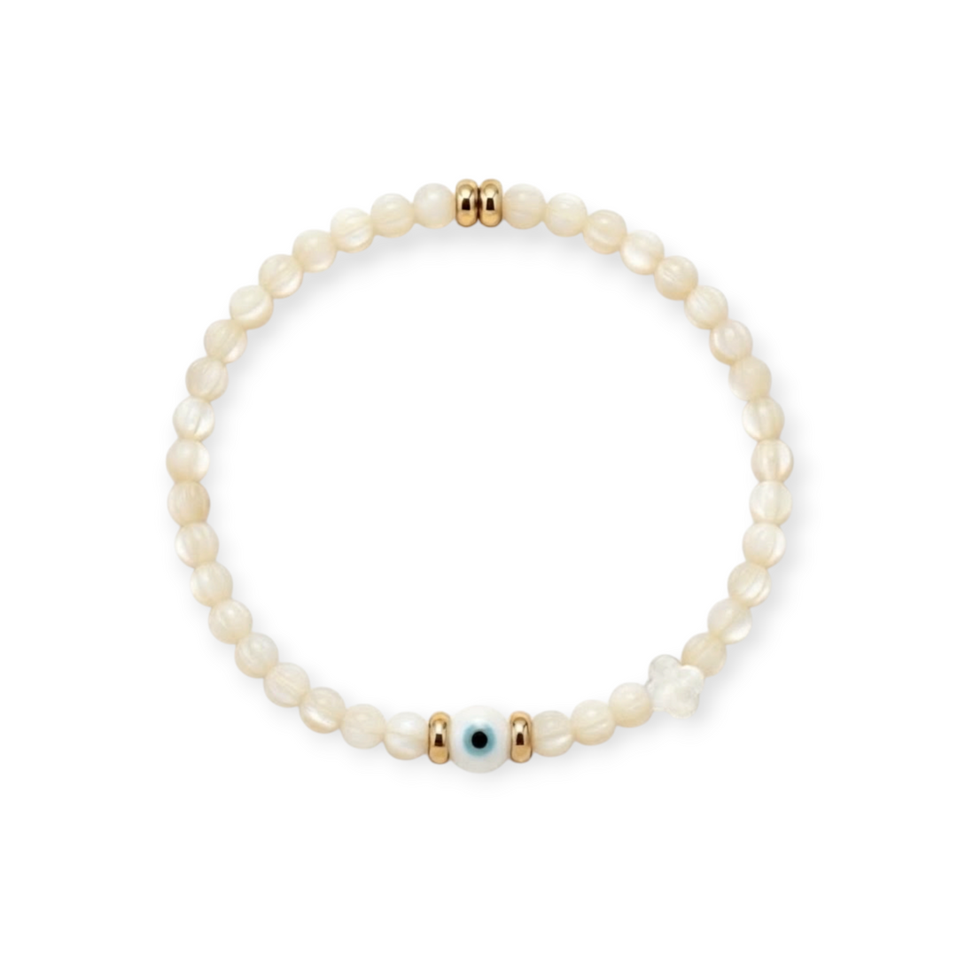 Nefeli Evil Eye Stretch Bracelet