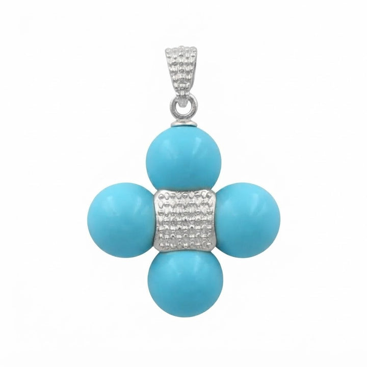 Sophia Turquoise Cross Necklace - Large