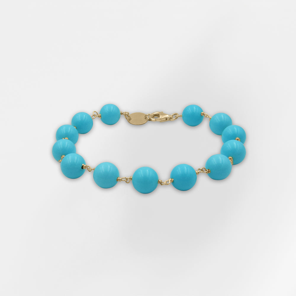 Chloe, Handmade Turquoise Bead Bracelet - Helen Georgio