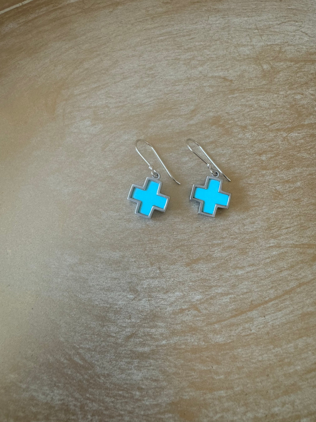 Turquoise Cross Earrings - Helen Georgio