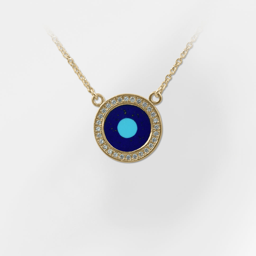 Helios, Blue Evil Eye Bracelet with White Zircon