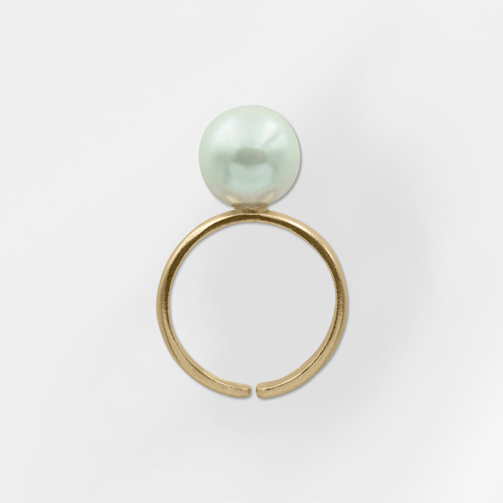 Chloe Ring, 18k Gold Plated Sterling Silver and Mother of Pearl Ring