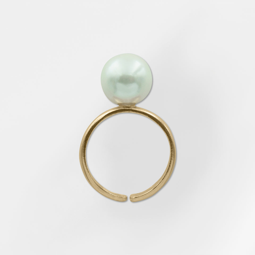 Chloe Ring, 18k Gold Plated Sterling Silver and Mother of Pearl Ring