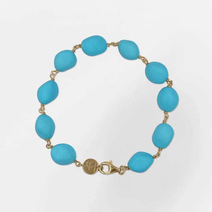 Diane, Turquoise Beaded Bracelet - Helen Georgio