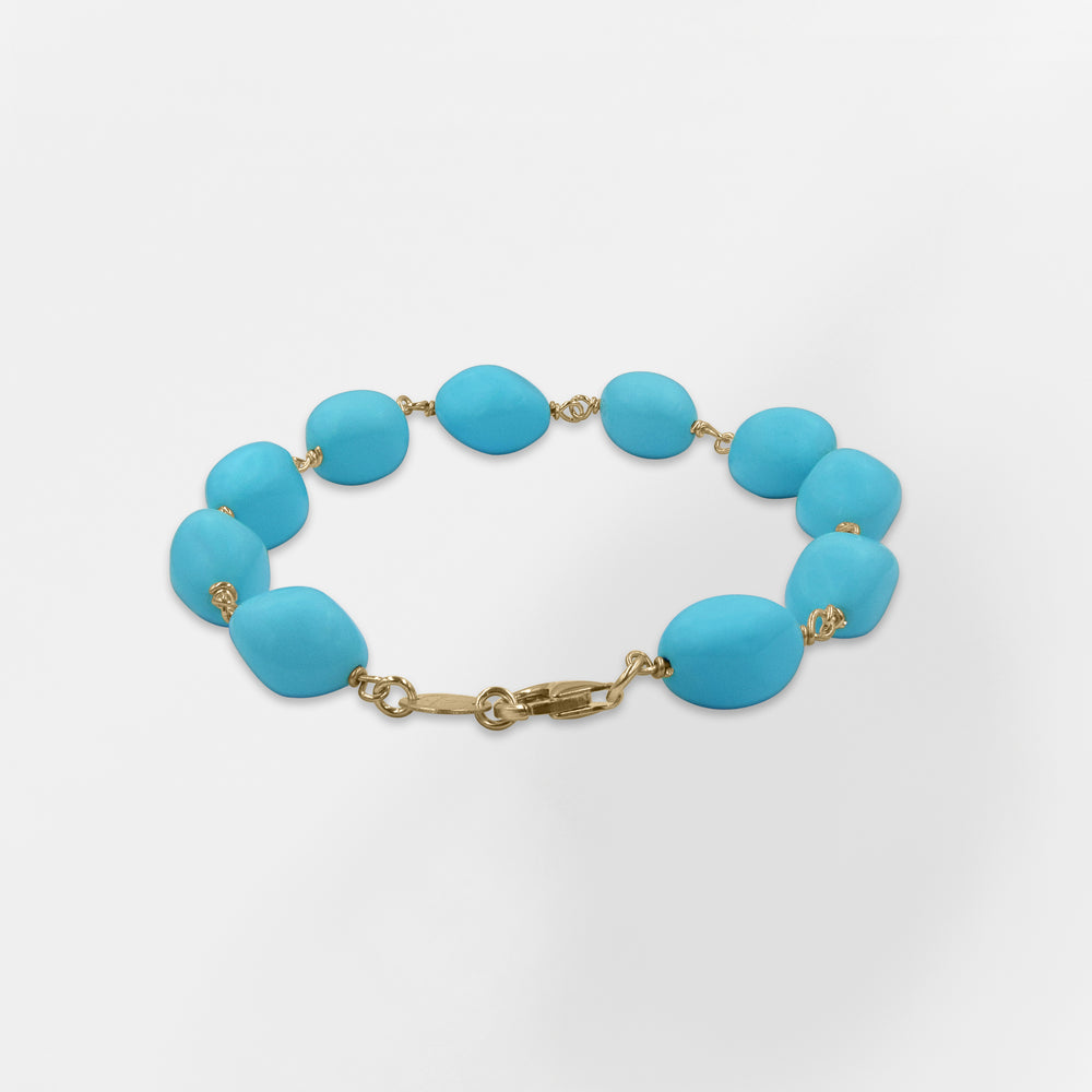 Diane, Turquoise Beaded Bracelet - Helen Georgio