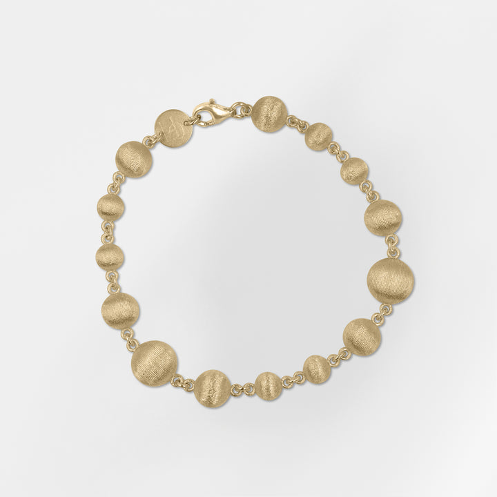 Santorini, Brushed Gold Bubble Bracelet - Helen Georgio