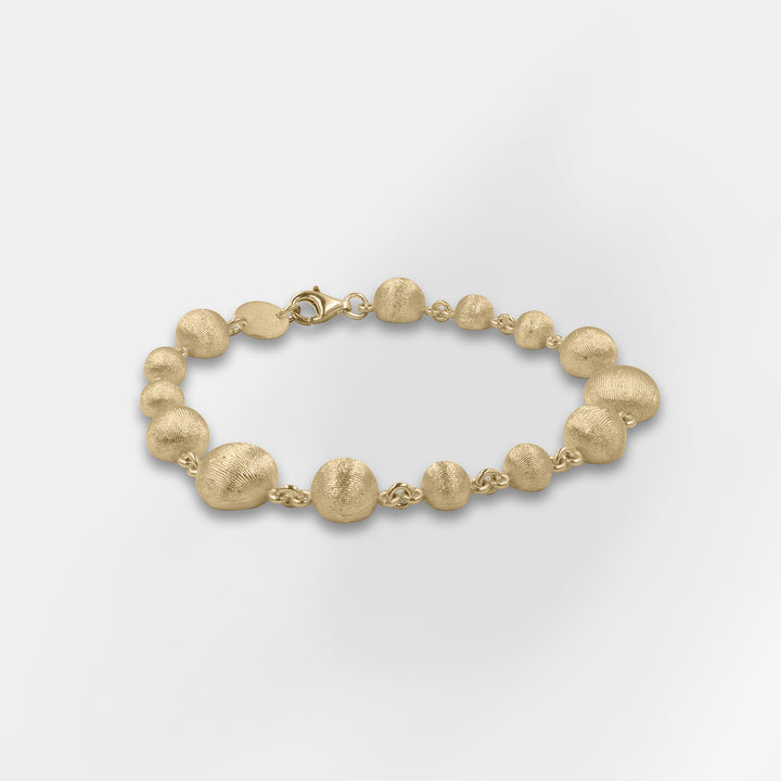 Santorini, Brushed Gold Bubble Bracelet - Helen Georgio