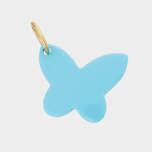 Zephyr - 14K Gold Turquoise Butterfly Pendant - Helen Georgio