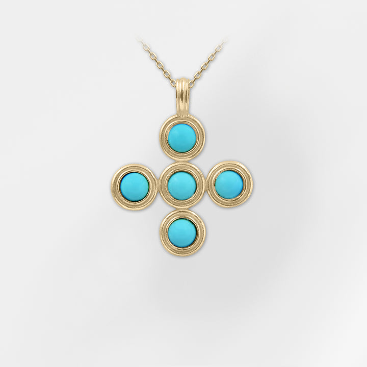 Andros · Cross Pendant Necklace with Lapis Lazuli - Helen Georgio