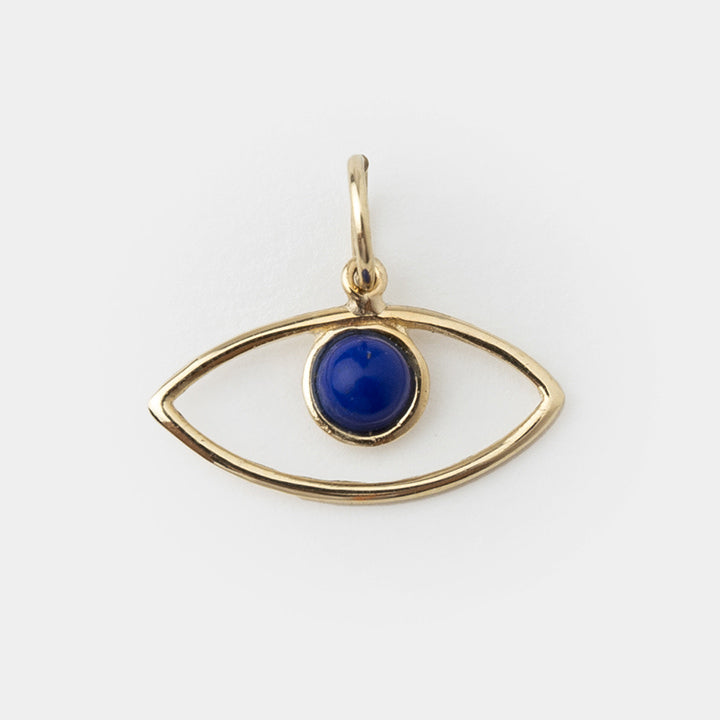 Irida, 14K Gold Turquoise Evil Eye Charm - Helen Georgio