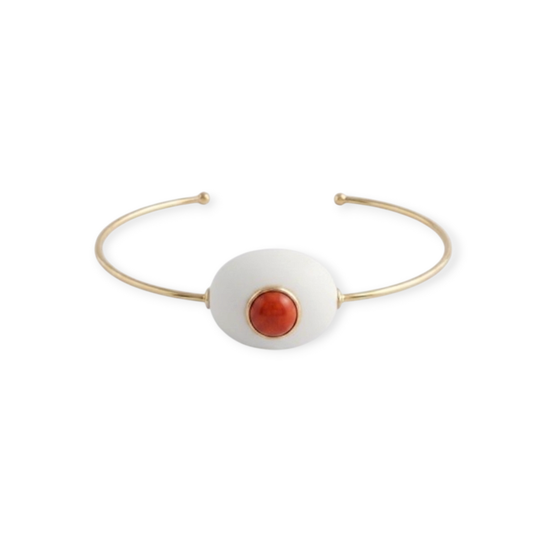 Kea - Cuff Bracelet -White