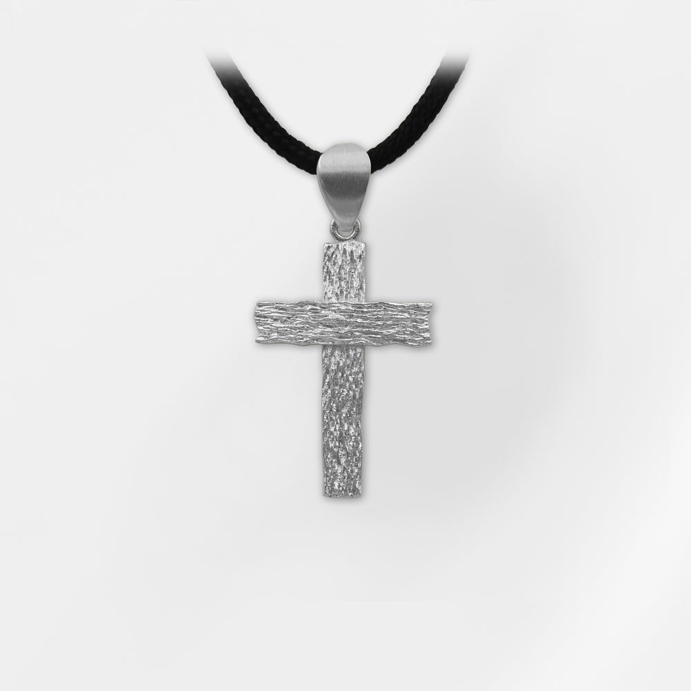 Stavros, Handmade Men Cross Pendant Necklac Sterling Silver Gold Plated - Helen Georgio