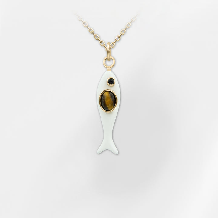 Marea Fish Necklace – Turquoise & Lapis