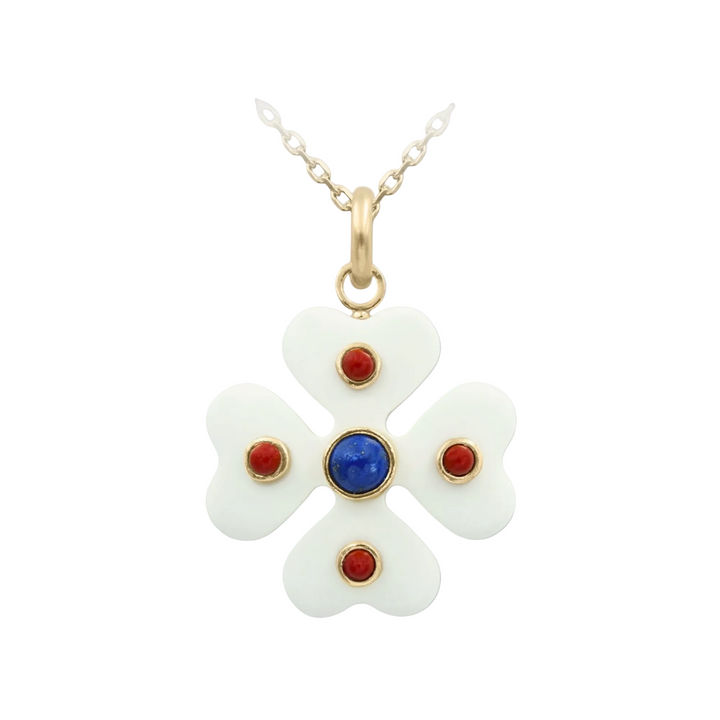 Ekleos Clover Necklace -White