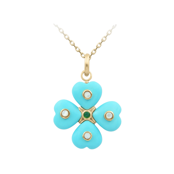 Kleos Clover Necklace – Turquoise