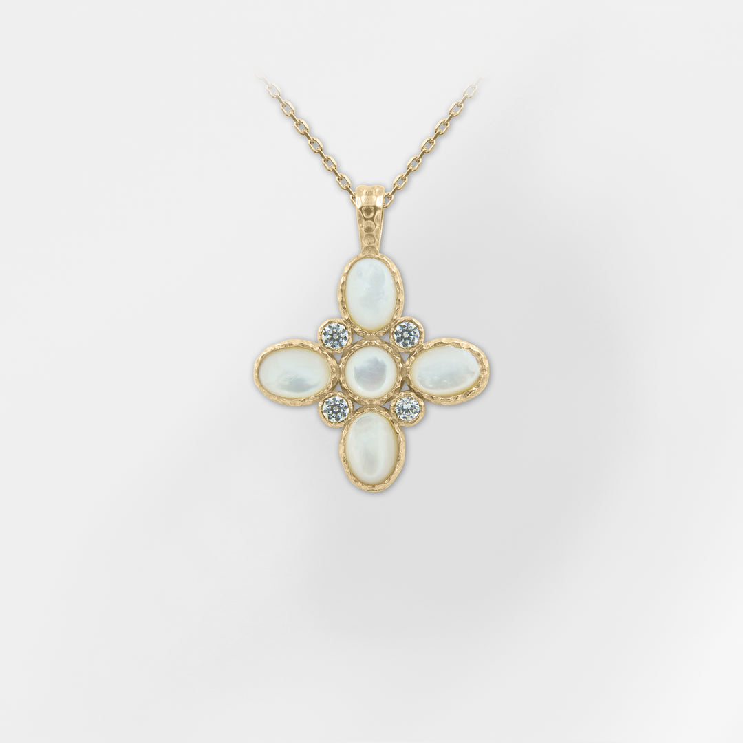 Lydia Cross Necklace - Small - Helen Georgio