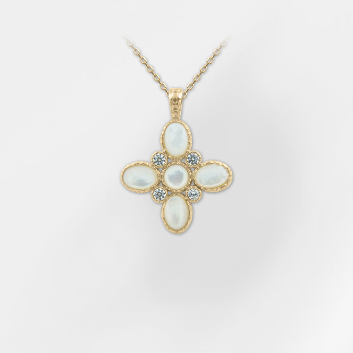 Lydia Cross Necklace - Small - Helen Georgio