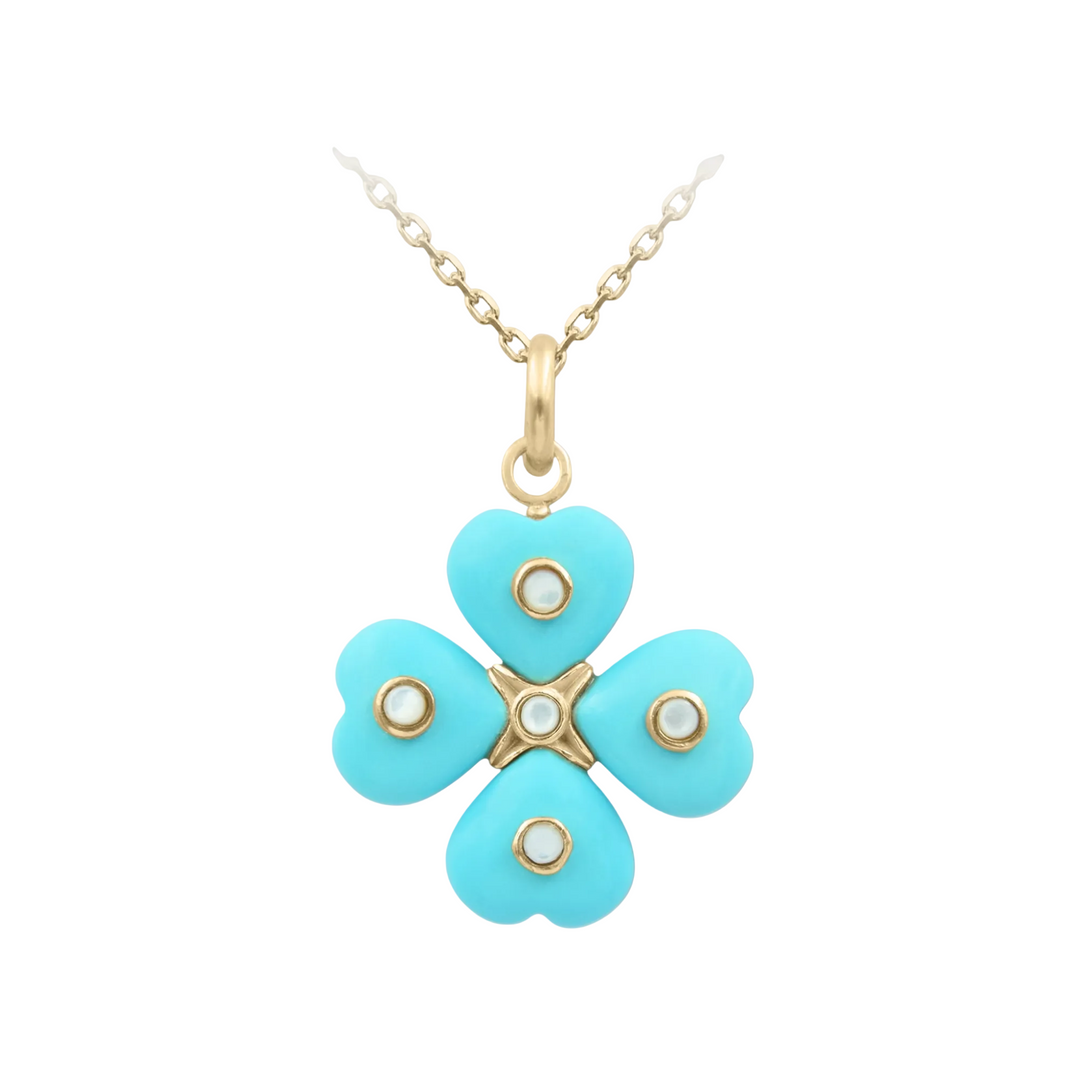 Kleos Clover Necklace – Turquoise