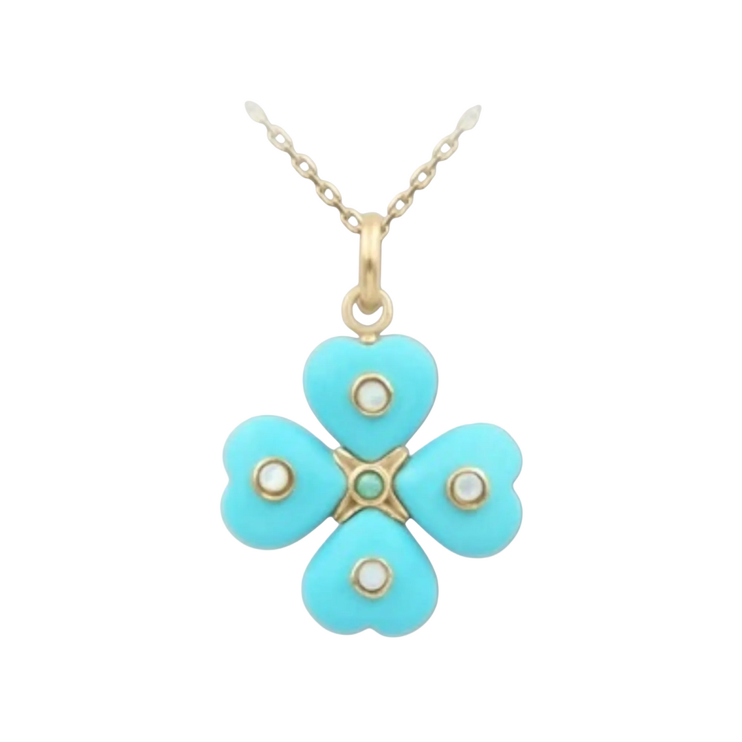 Kleos Clover Necklace – Turquoise