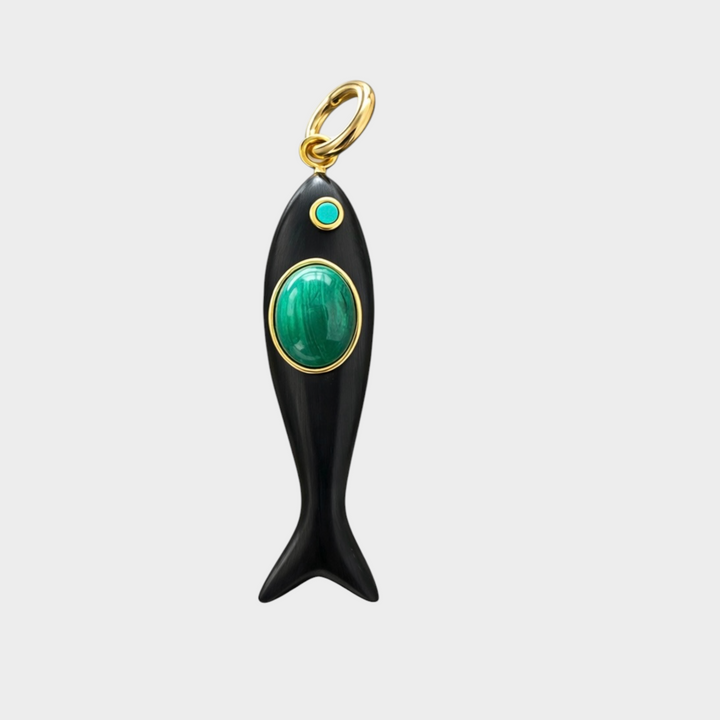 Nerida Fish Necklace · Black