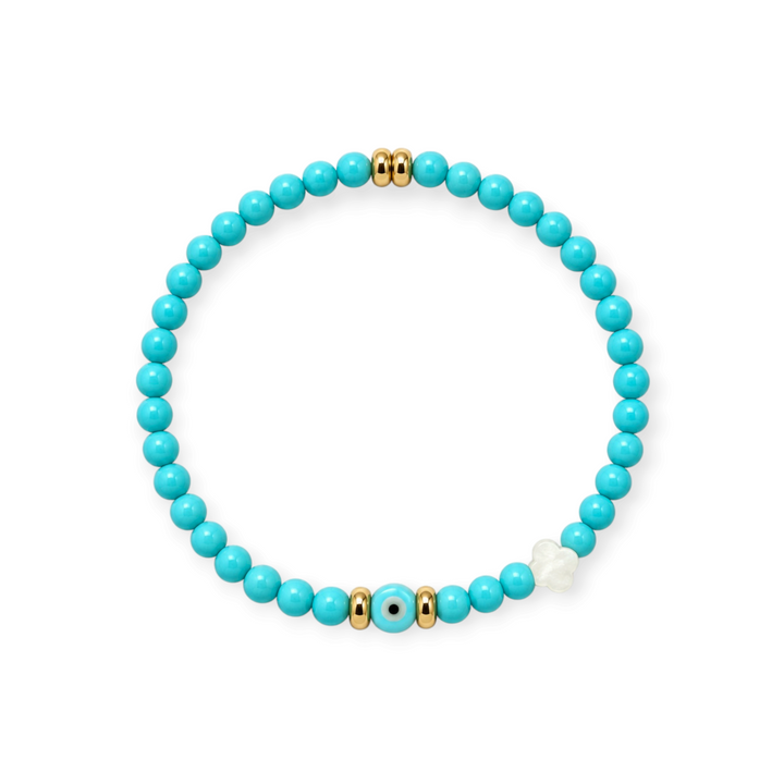 Nefeli Evil Eye Stretch Bracelet