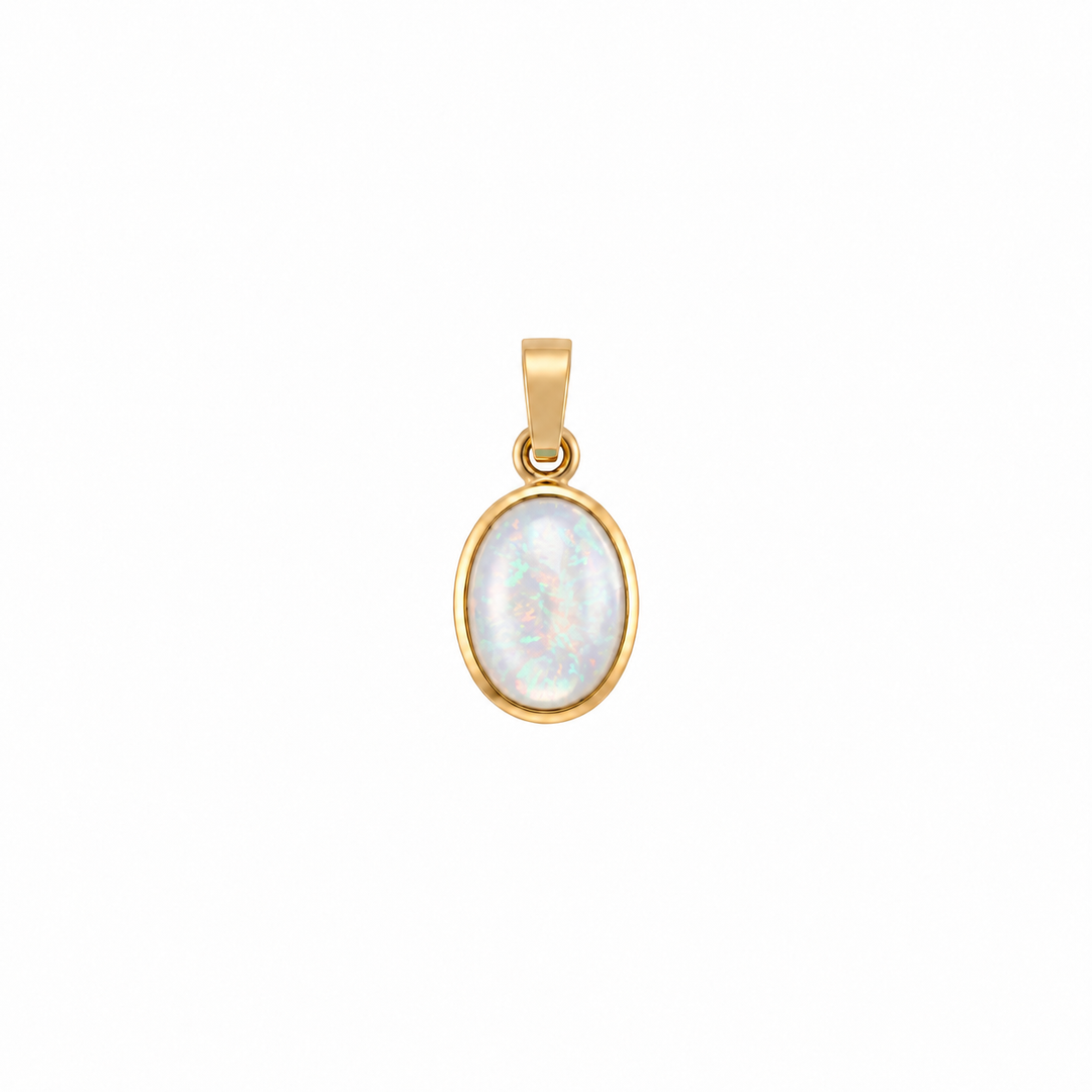 Leda Oval Gemstone Pendant