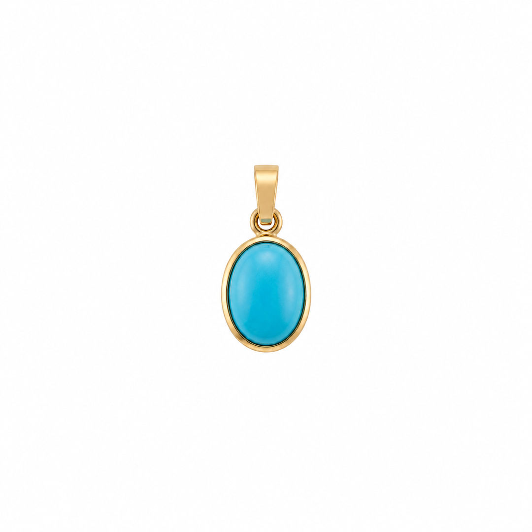 Leda Oval Gemstone Pendant
