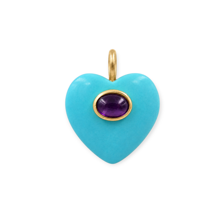 Aegean Turquoise Heart Pendant