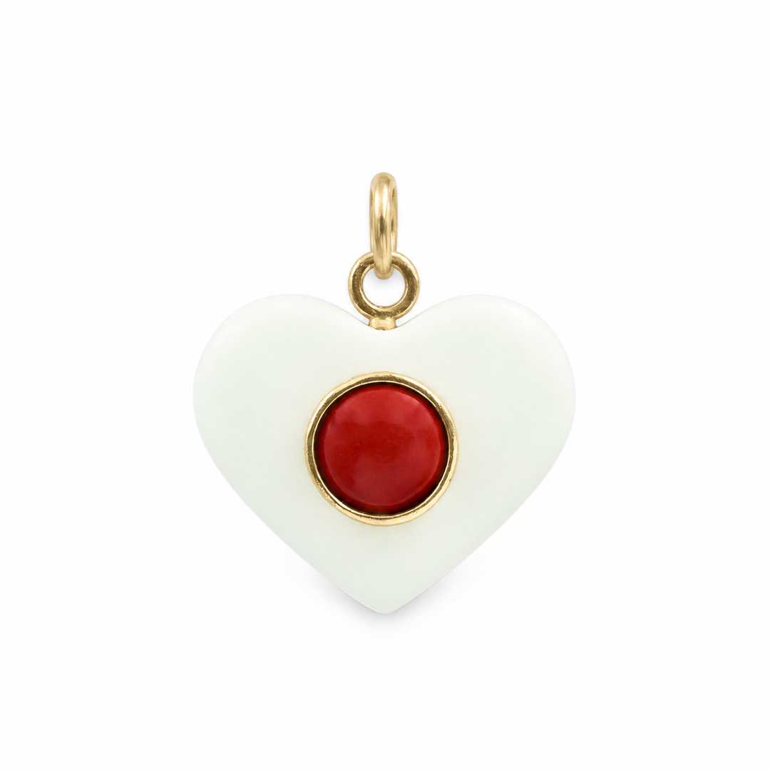 Amor Heart Pendant – White
