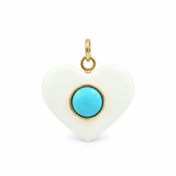 Amor Heart Pendant – White