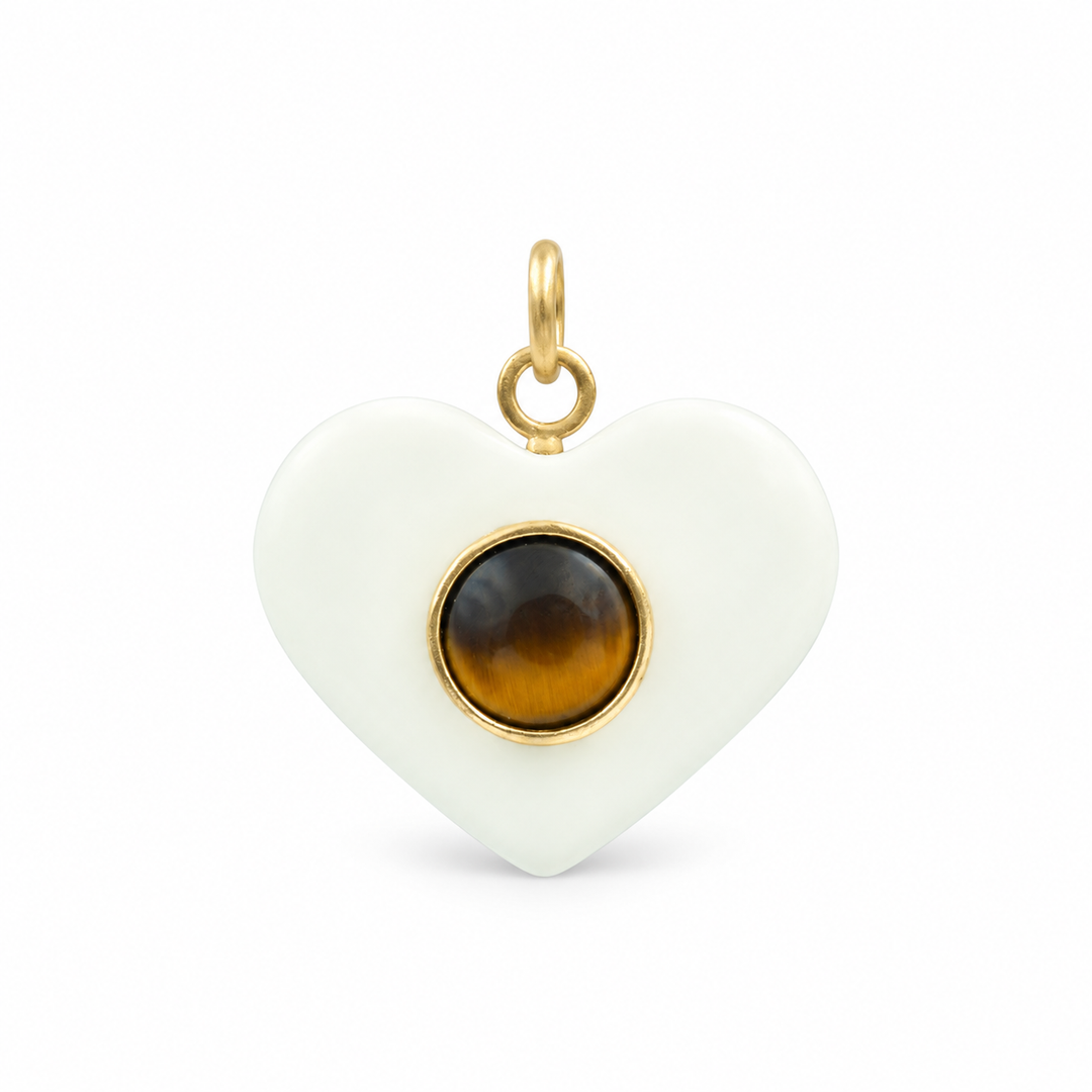 Amor Heart Pendant – White