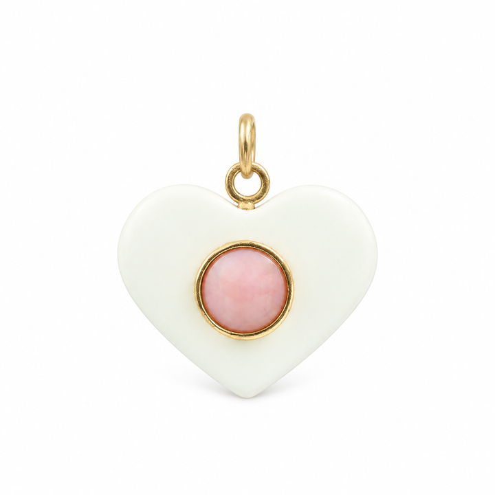 Amor Heart Pendant – White