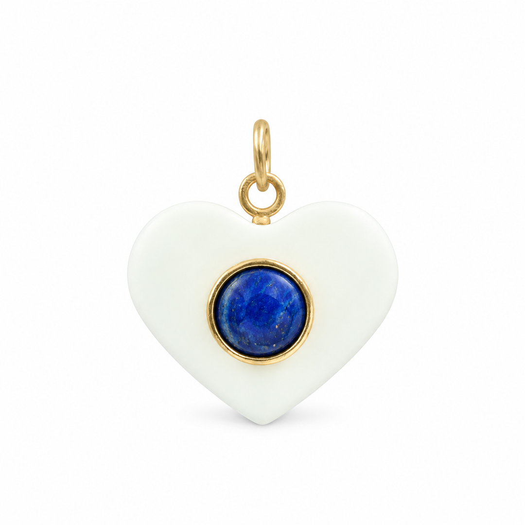 Amor Heart Pendant – White