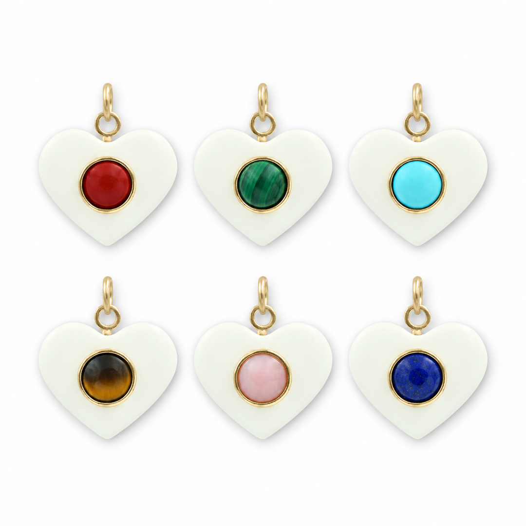Amor Heart Pendant – White