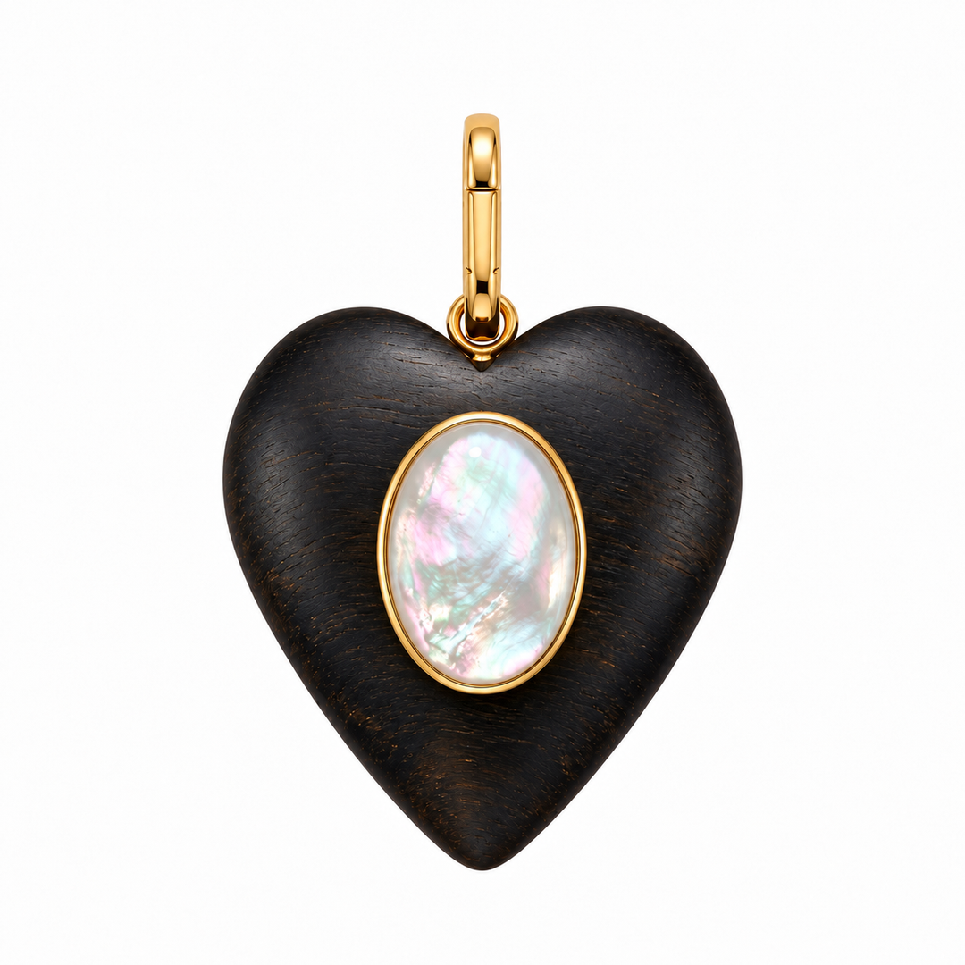 Kara Heart Necklace - Tiger Eye