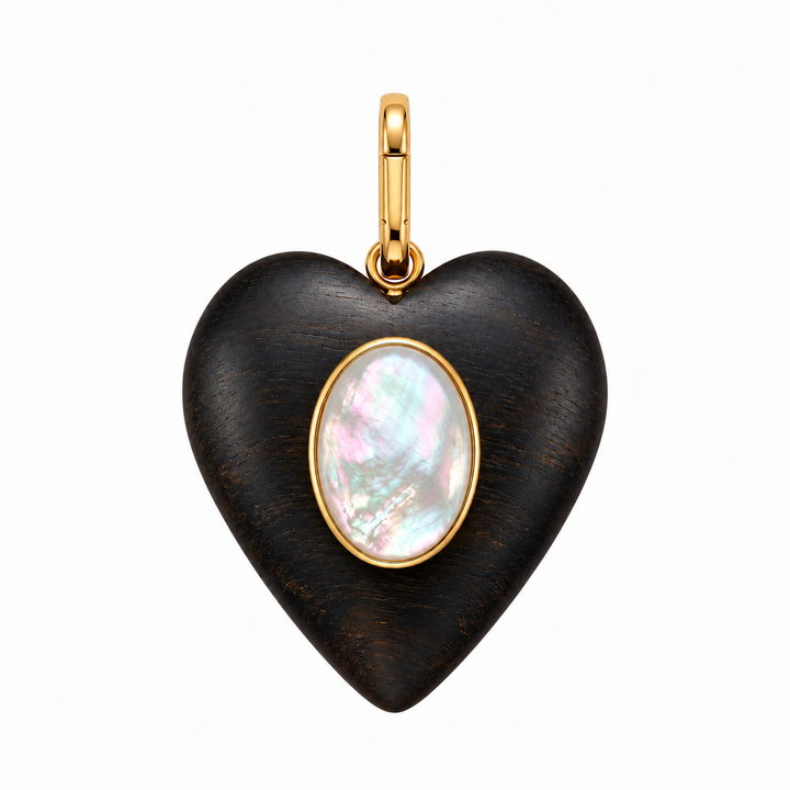 Kara Heart Necklace - Tiger Eye