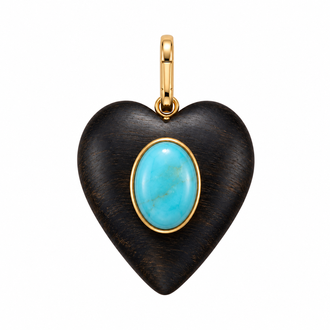Kara Heart Necklace - Tiger Eye
