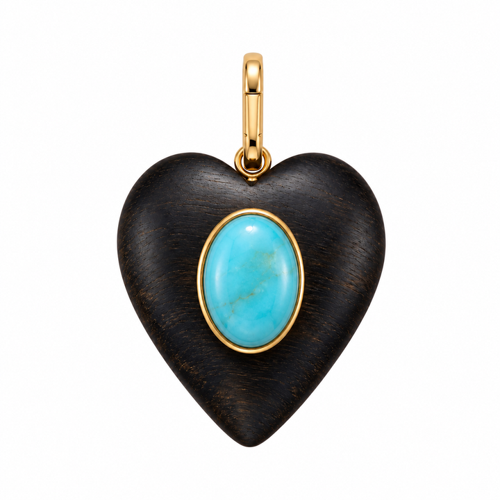 Kara Heart Necklace - Tiger Eye