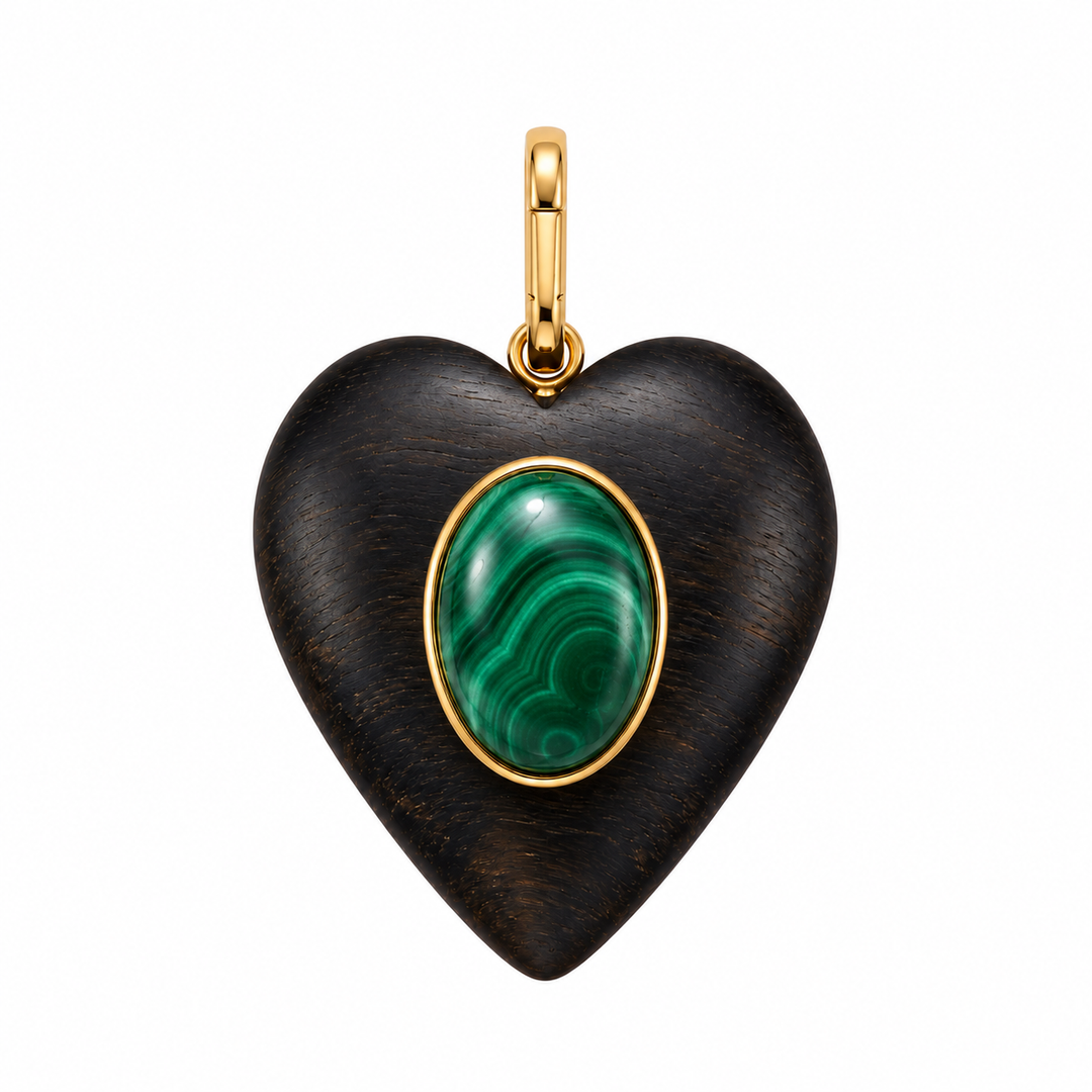 Kara Heart Necklace - Tiger Eye