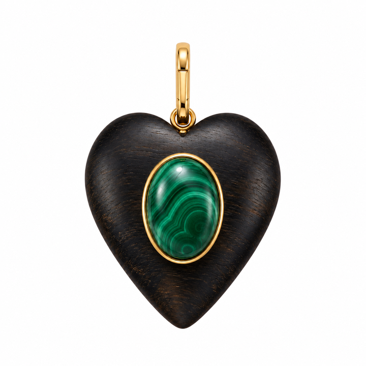 Kara Heart Necklace - Tiger Eye