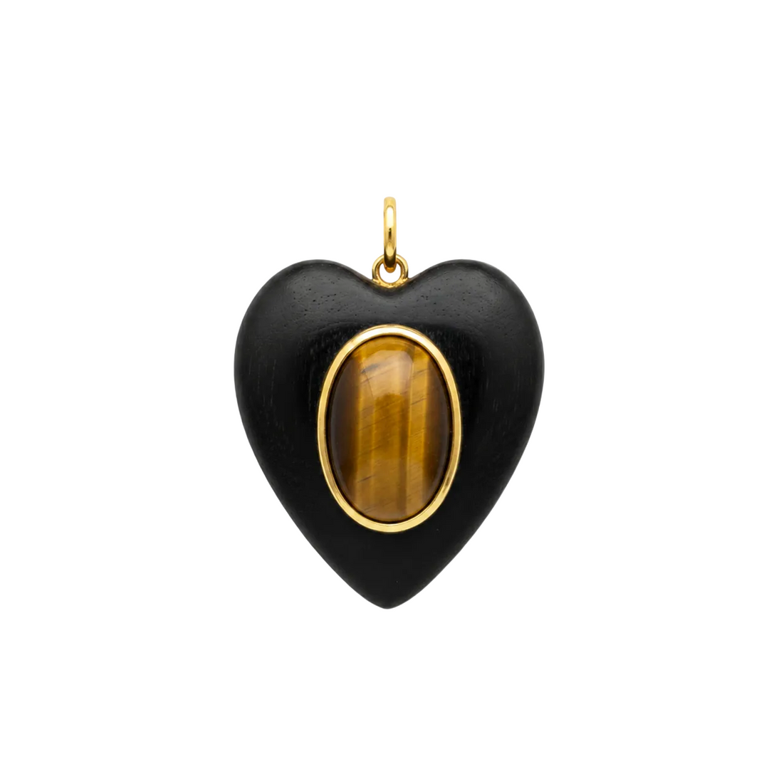 Kara Wood Heart Necklace