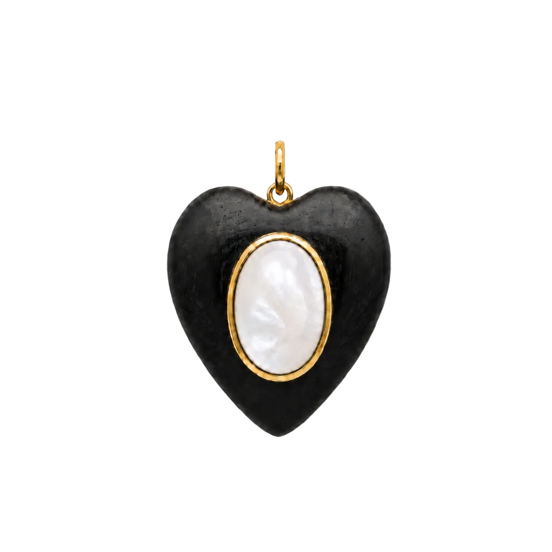 Kara Wood Heart Necklace