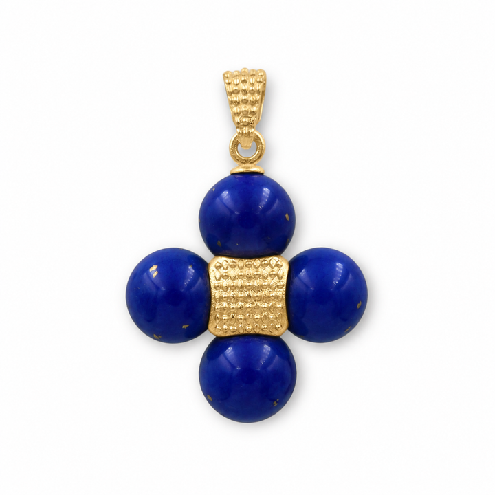 Sophia Blue Cross Necklace - Large