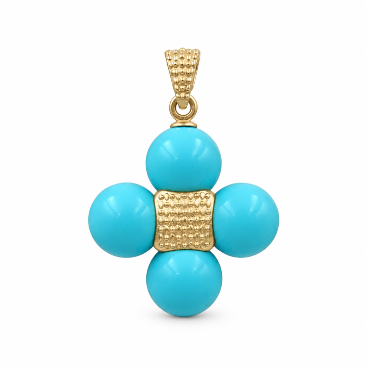 Sophia Blue Cross Necklace - Large