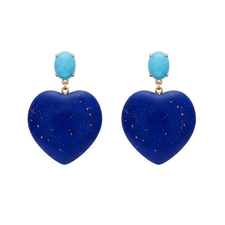 Eugenia Blue Heart Drop Earrings