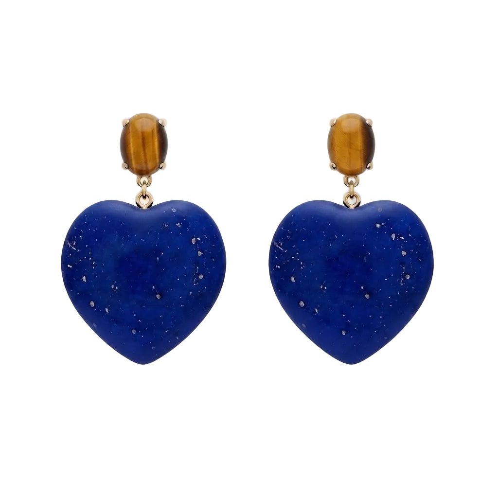 Eugenia Blue Heart Drop Earrings