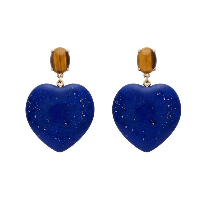 Eugenia Blue Heart Drop Earrings