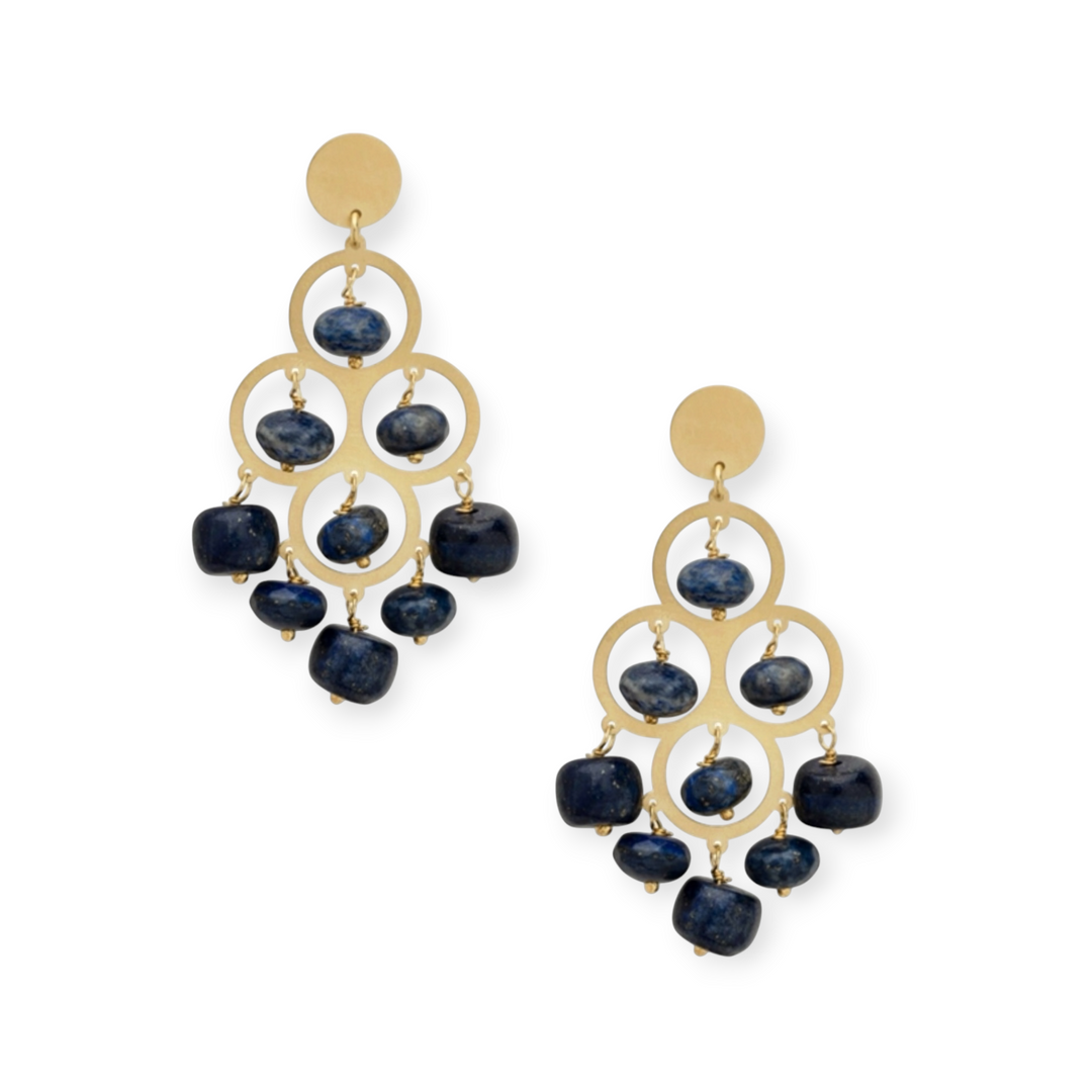 Antonia Karra - Angelina Drop Earrings - Coral