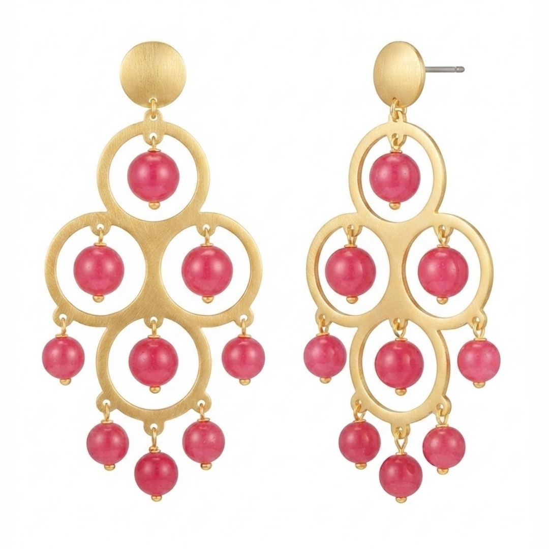 Antonia Karra - Angelina Large Drop Earrings - Lapis